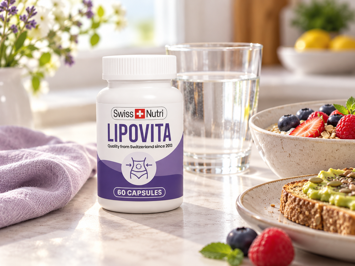 A simple morning routine with Lipovita and a glass of water