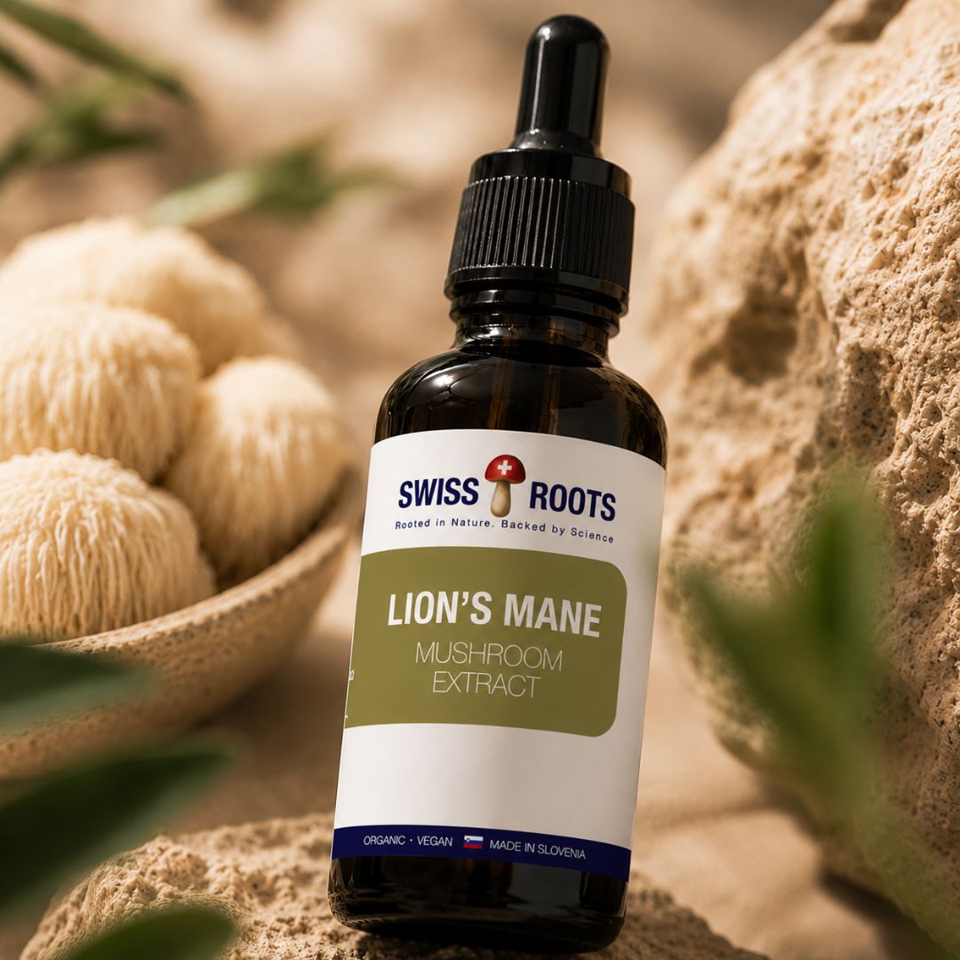 Swiss Roots™ lion’s mane, liquid mushroom extract, 30 ml