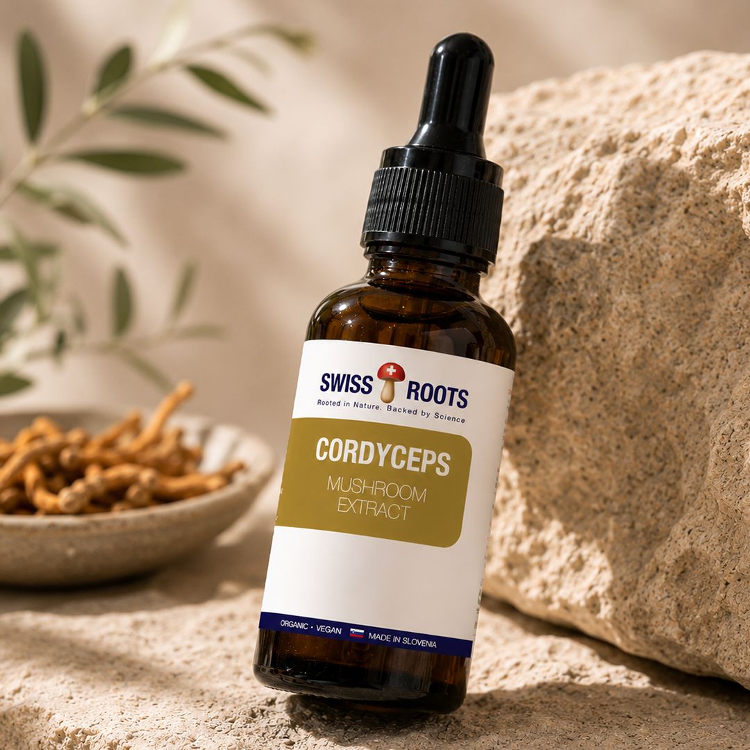 Swiss Roots™ cordyceps, liquid mushroom extract, 30 ml