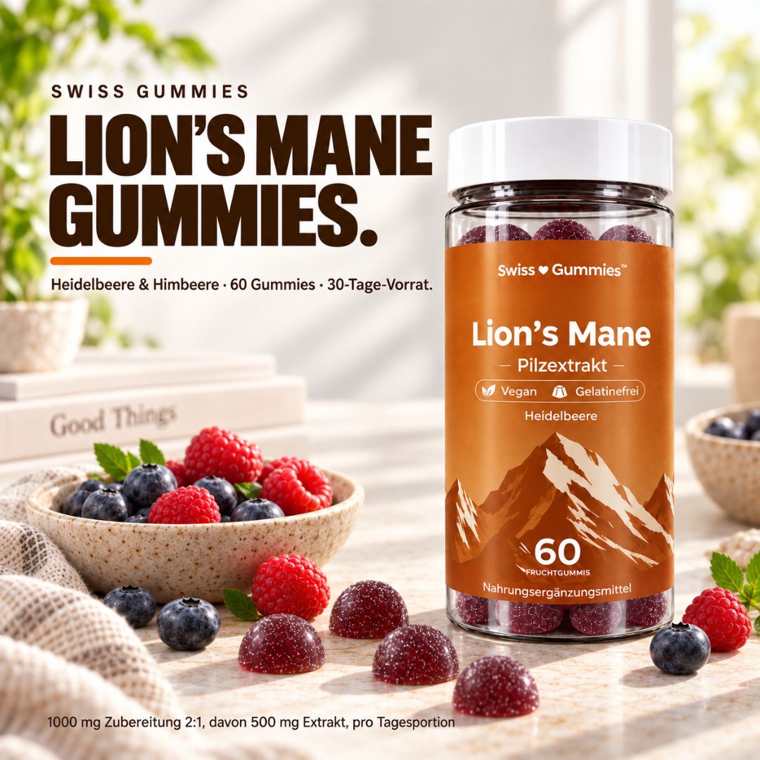 Lion’s mane – gummies with 500 mg of Hericium extract