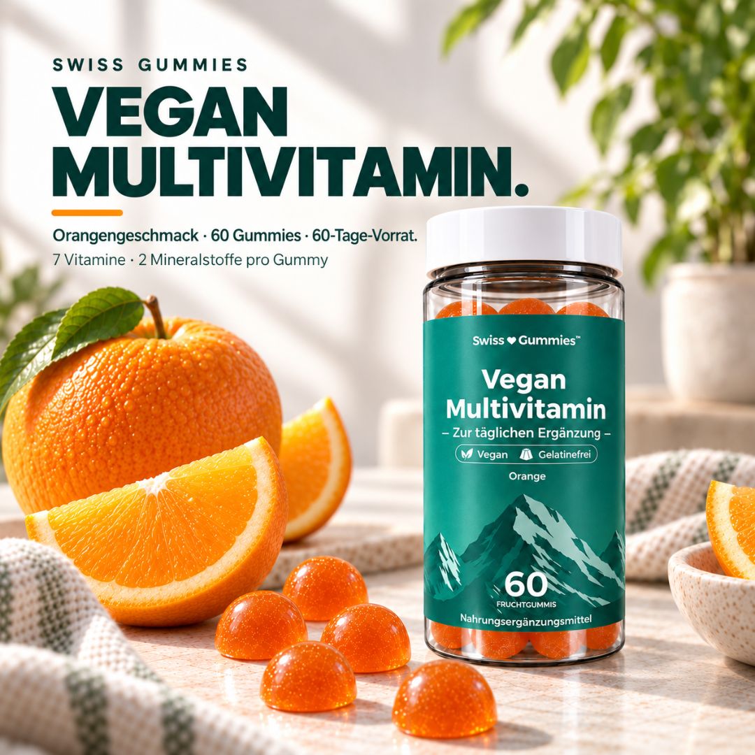 Vegan multivitamin – gummies with 7 vitamins and 2 minerals